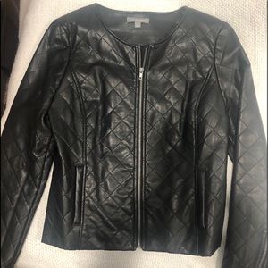 Faux Leather quilted jacket